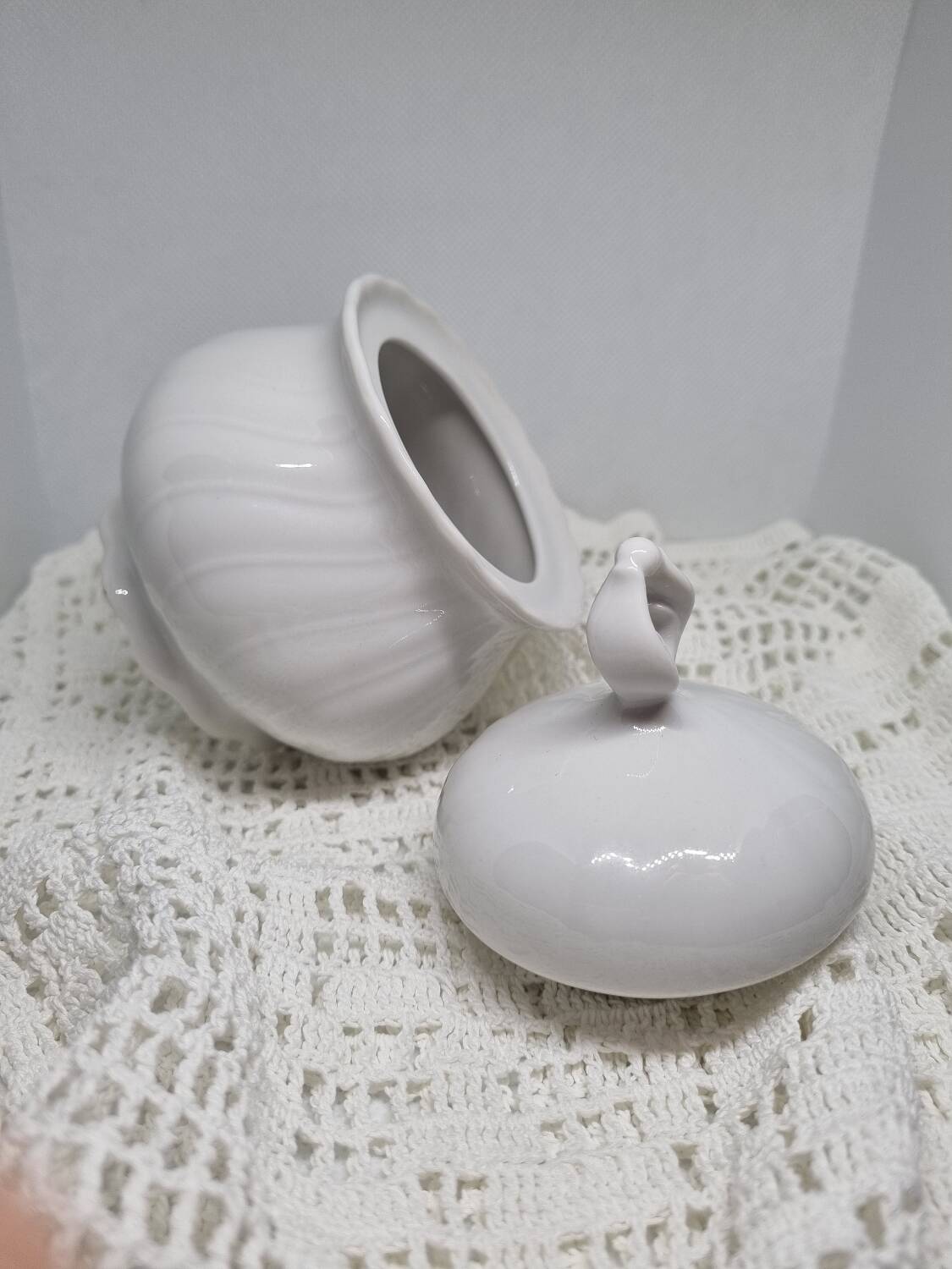 Porcelain sugar bowl