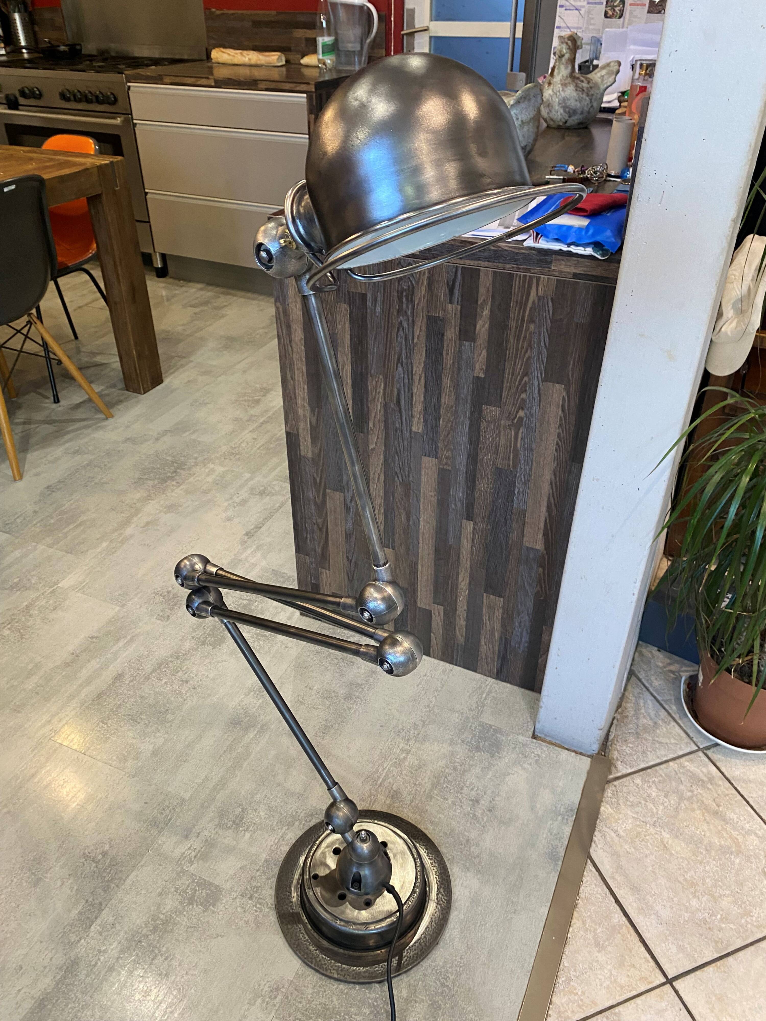 Jielde floor lamp with 5 arms, 40cm, vintage industrial graphite.