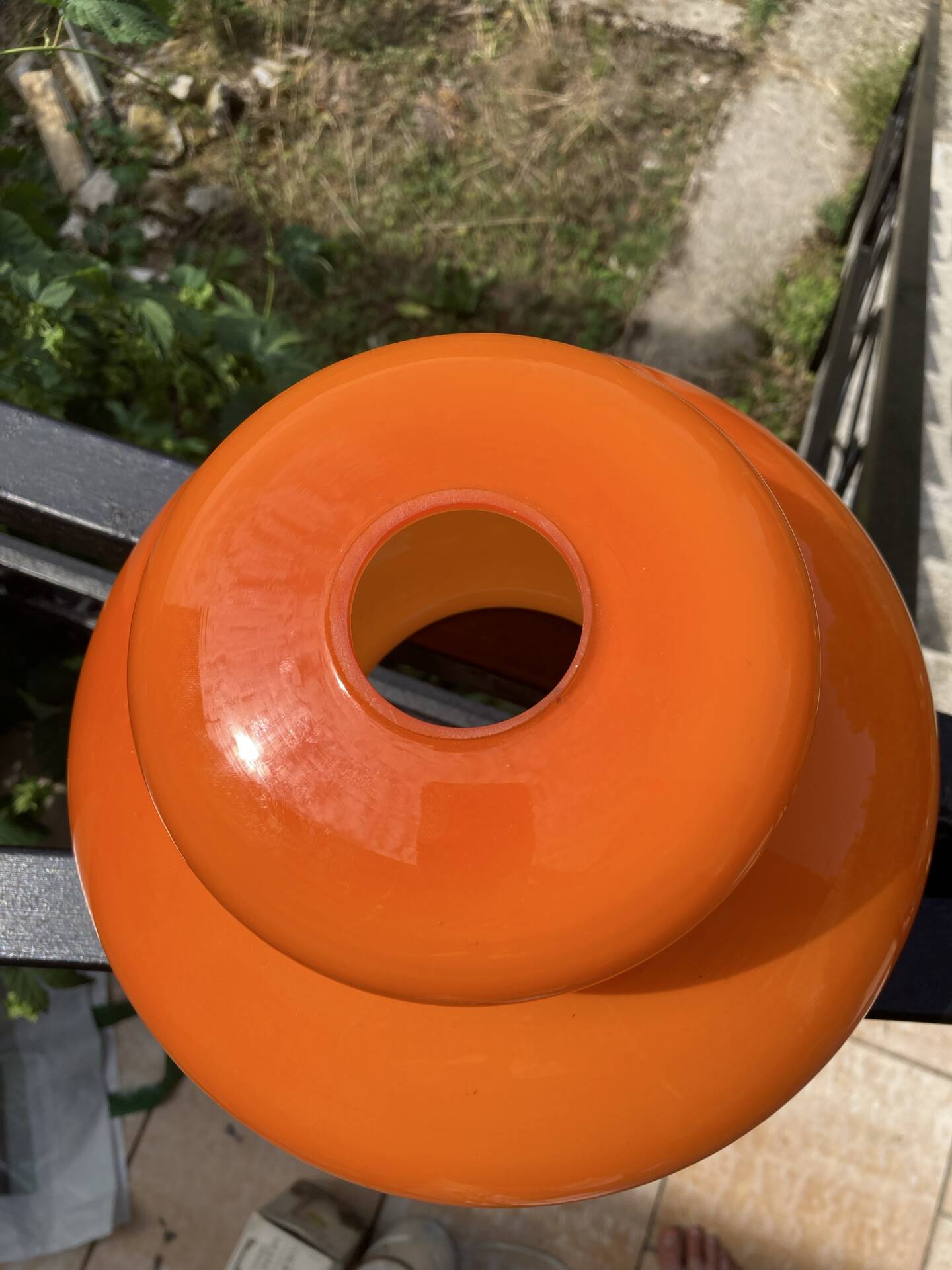 Opaline orange suspension Space Age