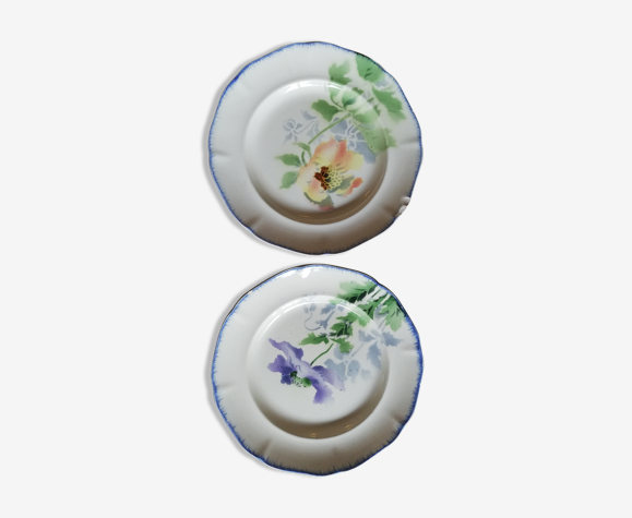 Assiettes vintage fleurs