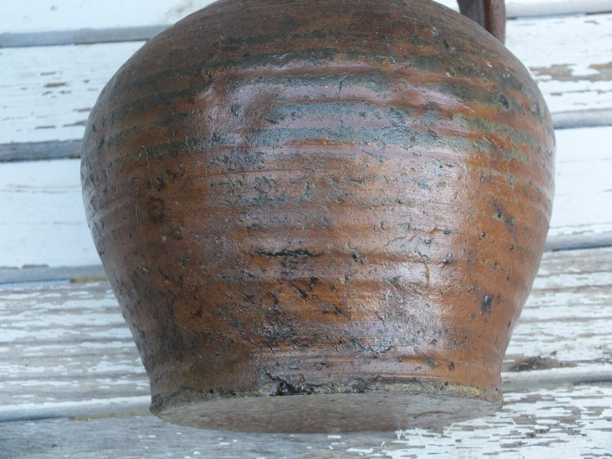 Cruche en terre- poterie d'art populaire ancienne