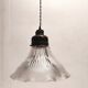 Large holophane industrial glass lamp from the 20s