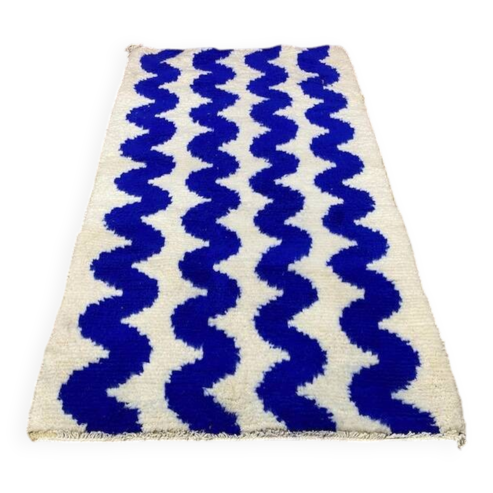 Gorgeous beniourain carpet, moroccan handmade rug, blue rug, living room ru