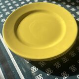 3 vintage yellow dessert plates