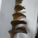 Wall lamp design in gilded metal, leaf décor