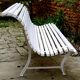 old wood and iron garden bench