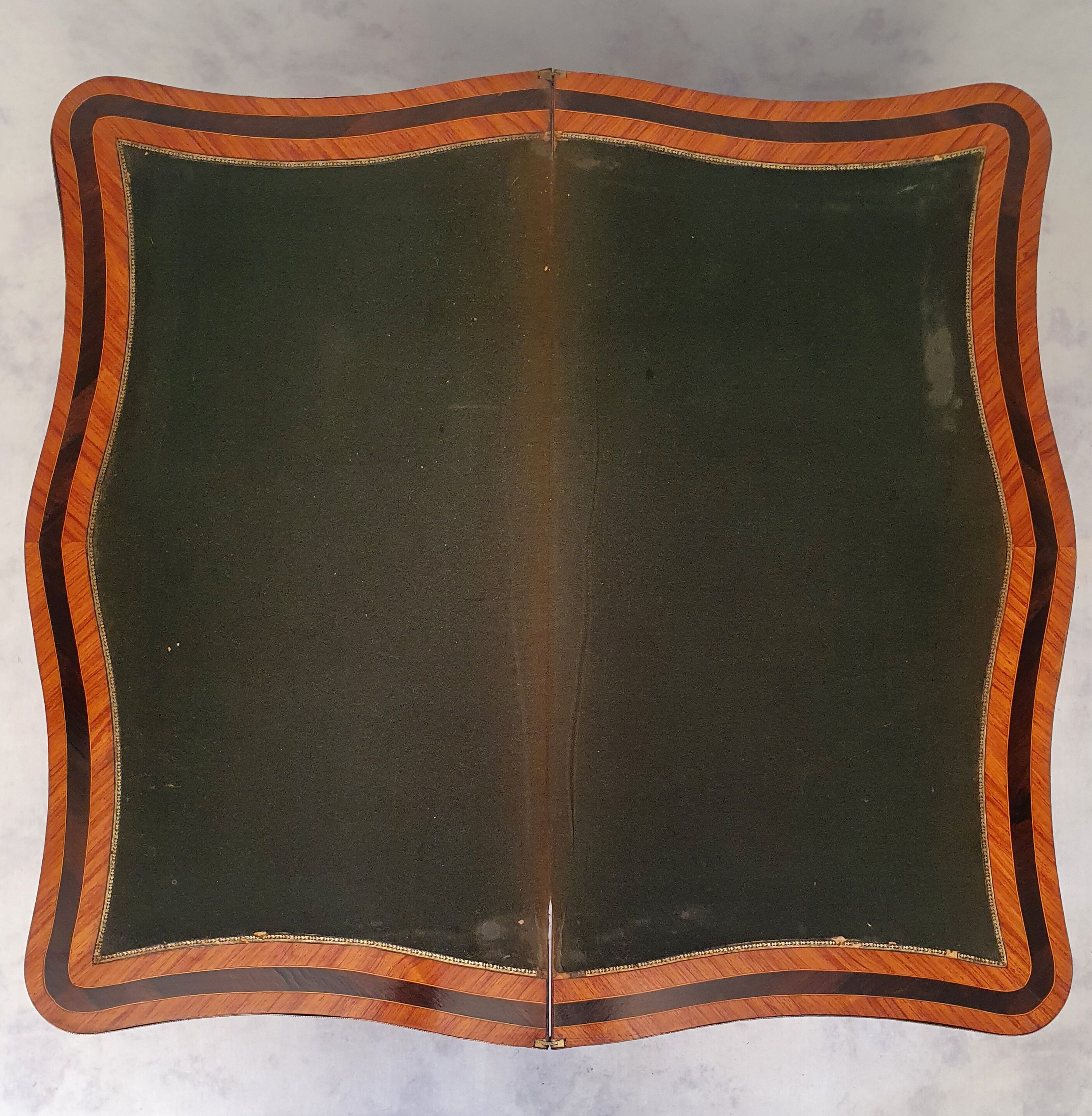 Louis XV Napoleon III Games Table - Marquetry - Bois De Rose - Palissandre - 19th