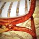 French Empire mahogany office chair with carved detail in the shape of