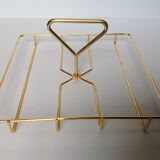 Glass and gold metal aperitif tray