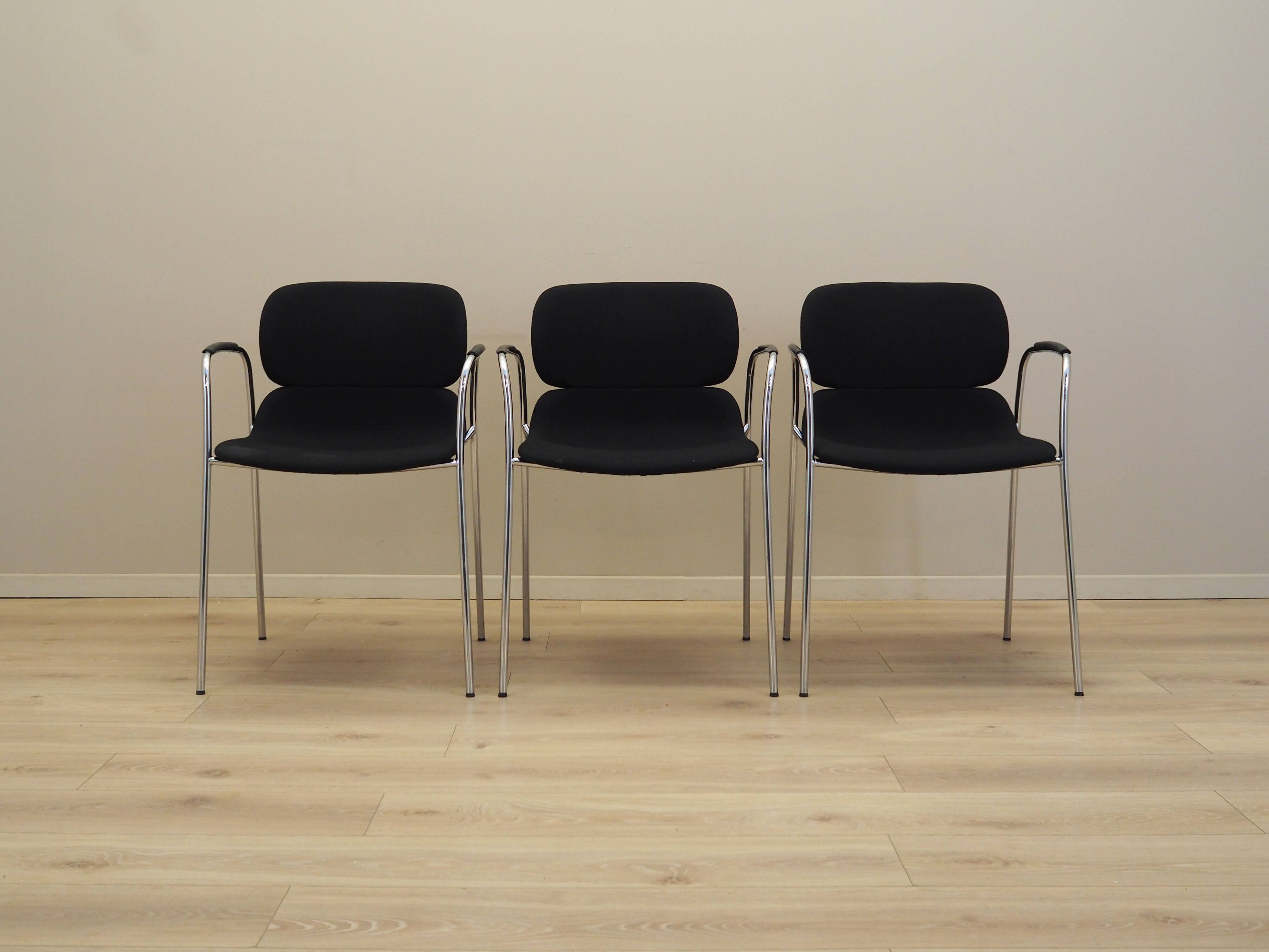 Set of three chairs, Italian design, 1970s, production: Italy