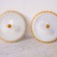 Lot de 2 plafonniers italiens jaunes de grande taille en verre de Murano, Murano, 19