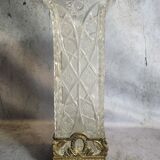 Crystal vase and bronze mount
