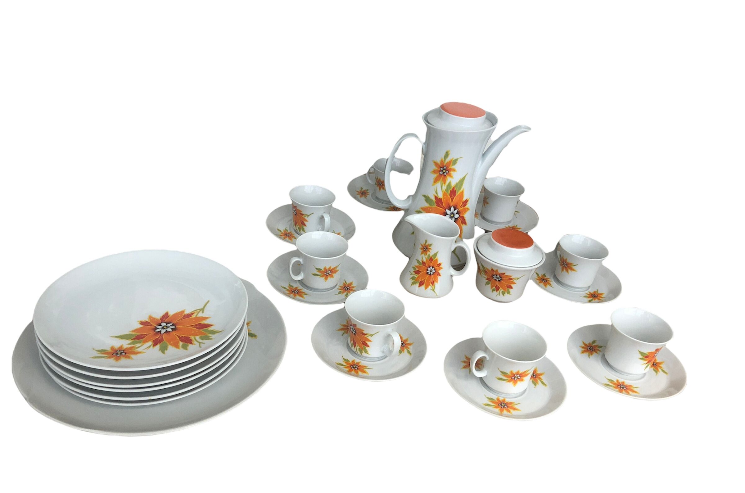 Coffee & dessert services porcelain Winterling Bavaria 70 s