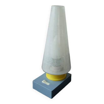 Lampe de chevet plastique et verre années 50/60