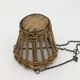 Suspended rattan basket duo