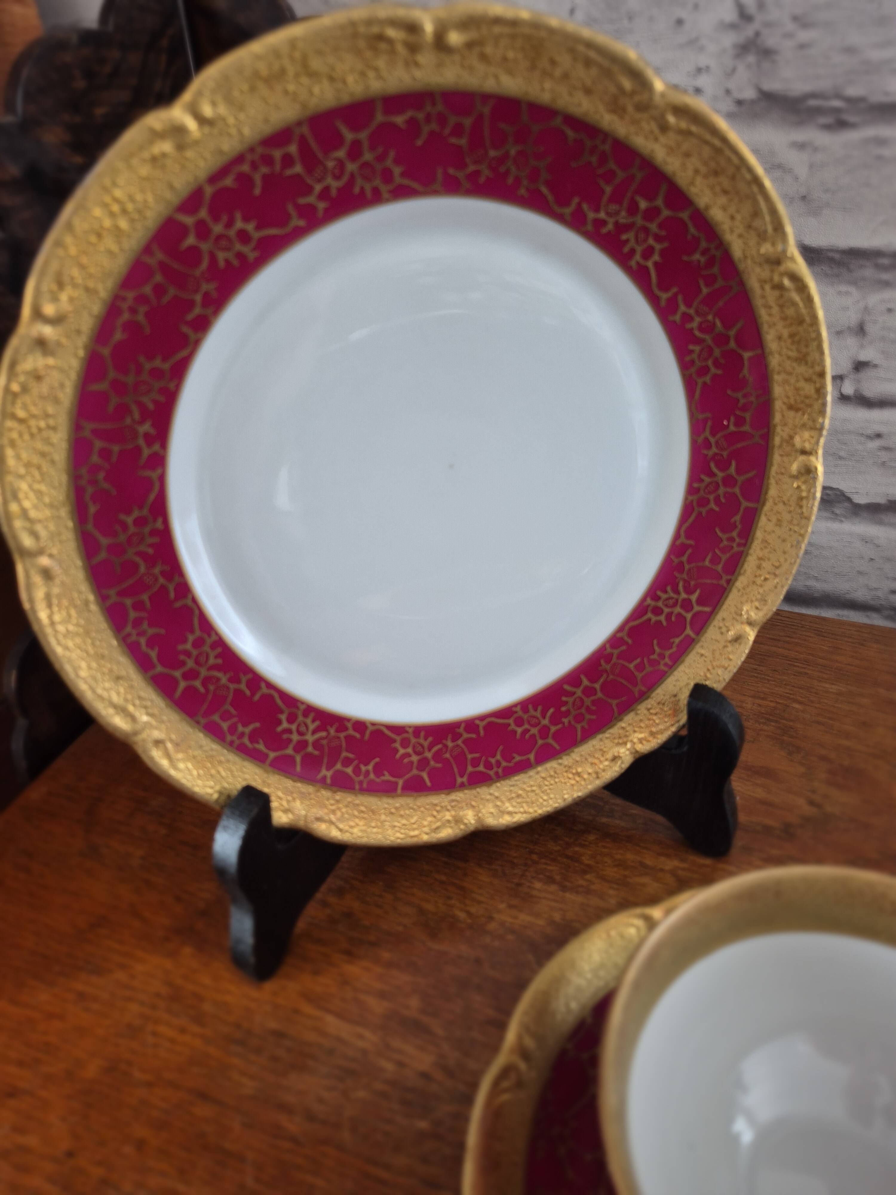 Cup and plate porcelain Graff Von Henneberg Germany vintage