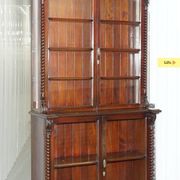 Victorian library in hand-carved hardwood