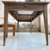 2m oak farm table