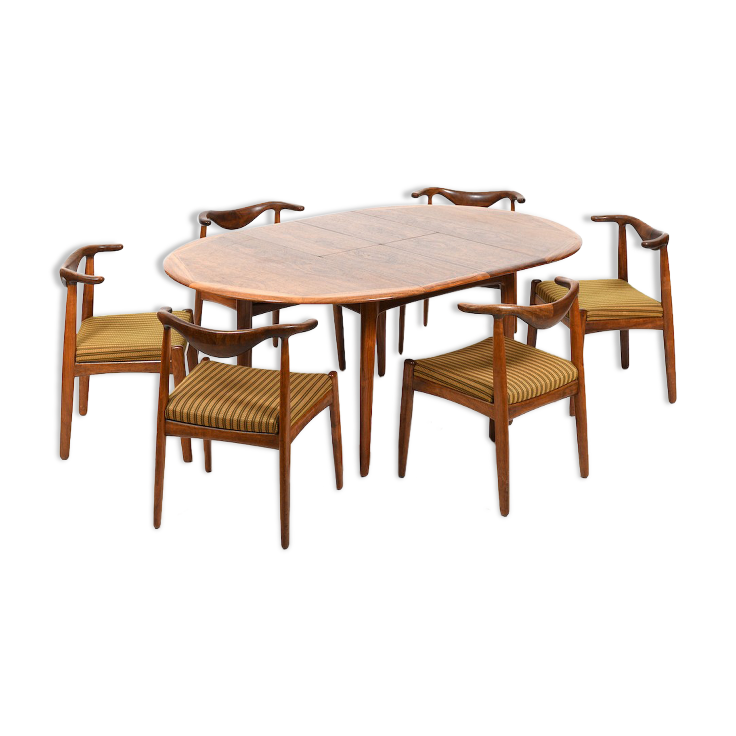 Chaises Cowhorn  et table par Svend Aage Madsen
