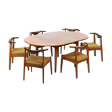 Rare Cowhorn Chairs / Table-Set by Svend Aage Madsen