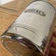 Set of two chrome-plated copper coffee/sugar jars stamped