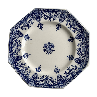 Decorative octagonal earthenware plate "Rouen" from Longchamp.