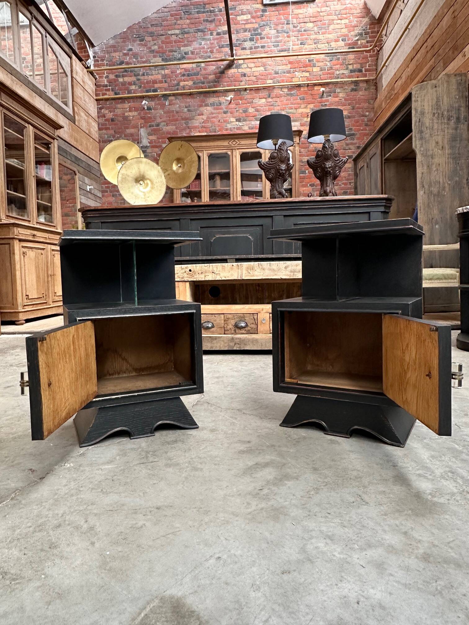 Pair of 1940s bedside tables