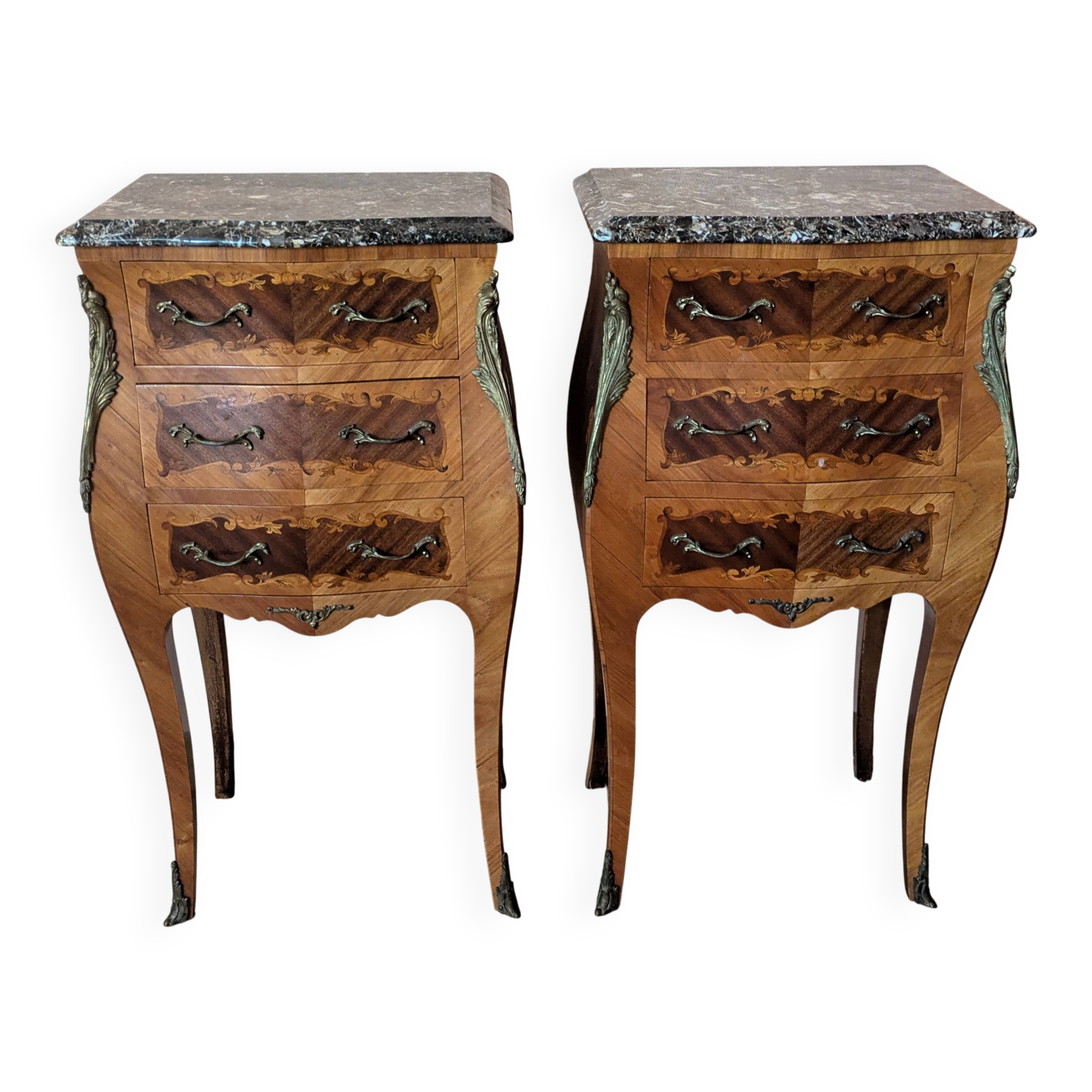 Pair of Louis XV style bedside tables