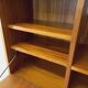 Bookcase cabinet vintage teak and metal storage secretary from the 60s