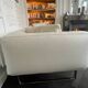 Cassina two-seater sofa in white leather, designer Lissoni, plus 3 white leather cushions