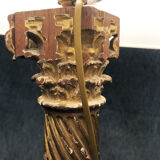 Lampe en bois doré, XXe siècle
