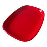 Bright red vintage serving dish