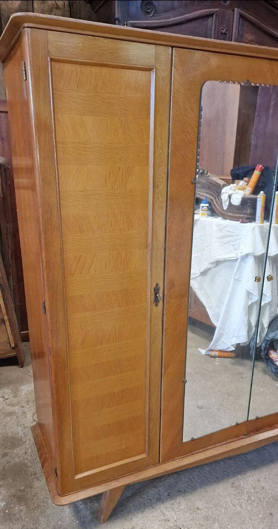 Armoire à glace vintage 50