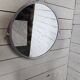 60cm Brushed Aluminum Round Mirror from the 60s