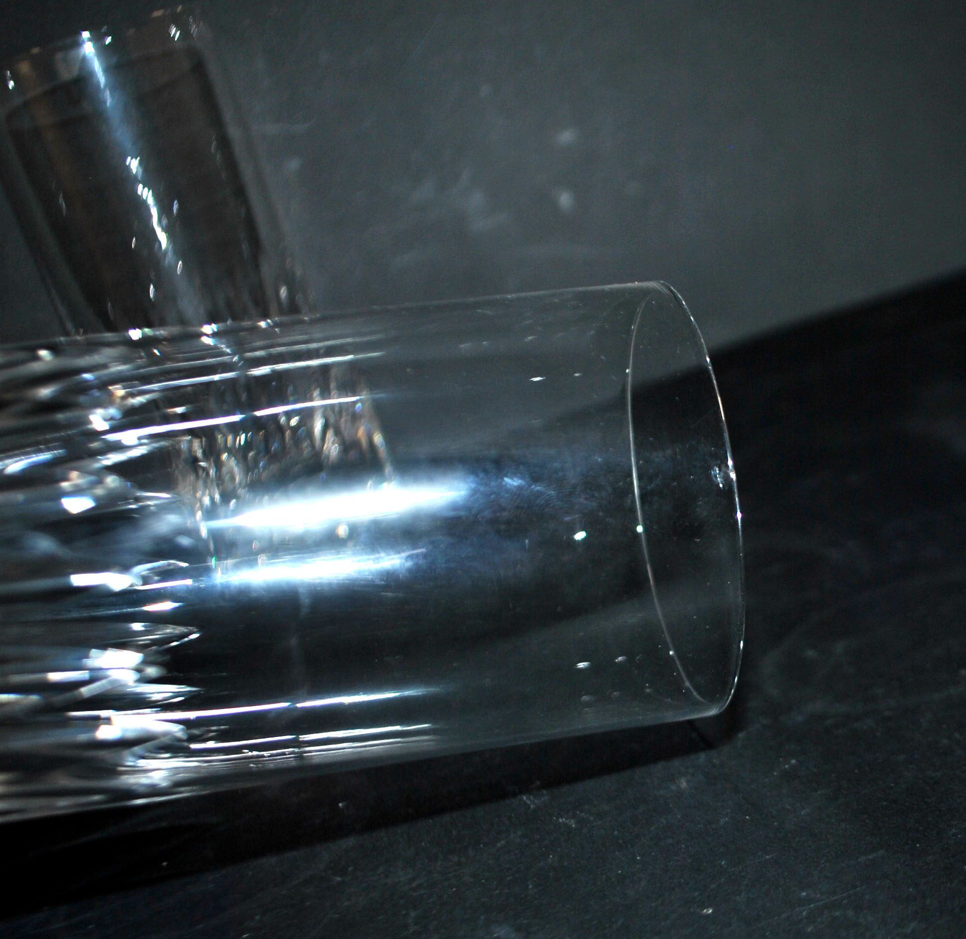 Saint-louis set of 2 juice or whisky long drink glasses avignon in cut crystal for bar