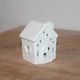 White perforated ceramic house lantern – Light decoration