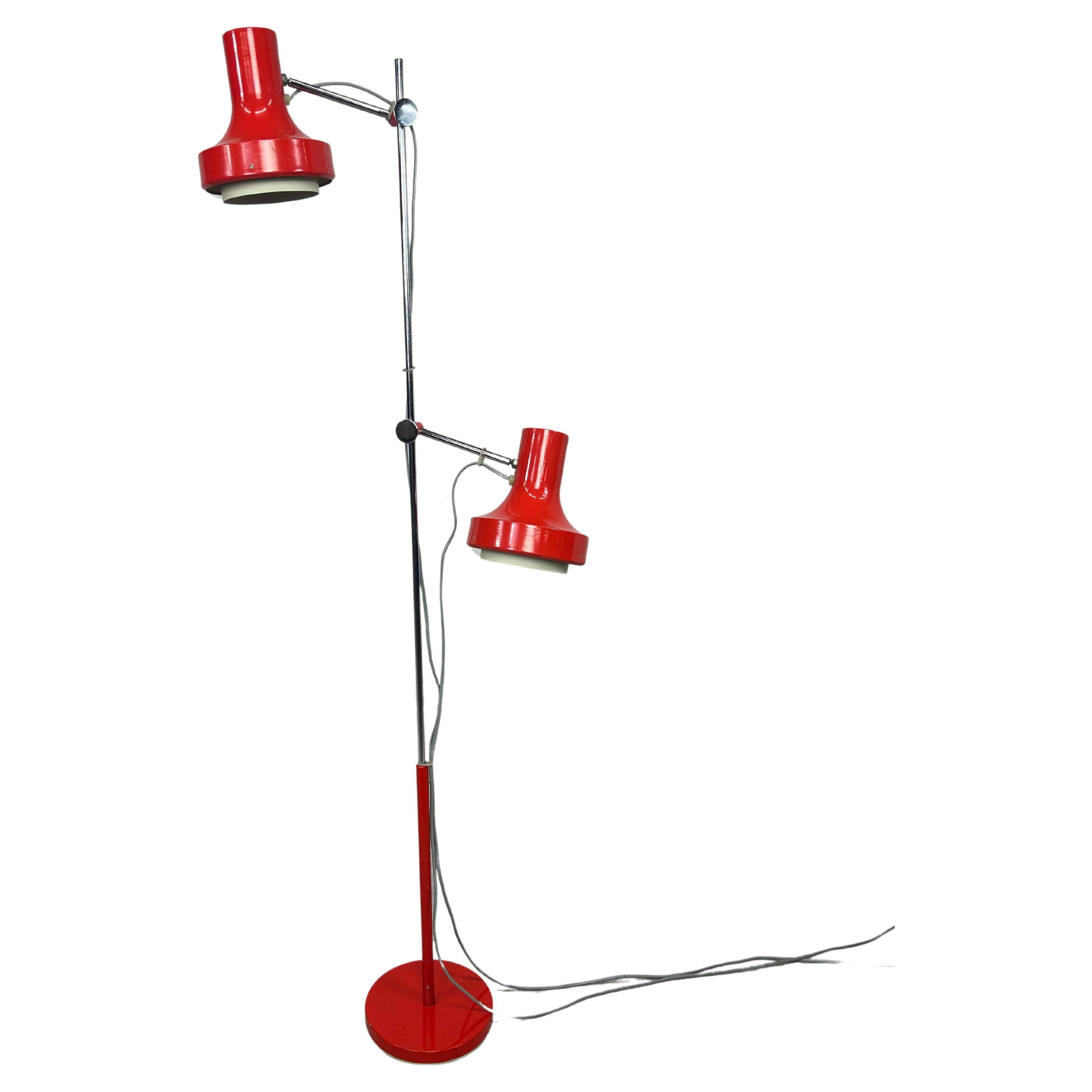 Red floor lamp by Josef Hurka for Napako