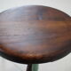 Vintage adjustable industrial stool with patina, 1950s