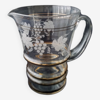 Water jug , vintage carafe Granita décor