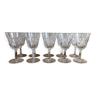 Set of 10 large antique glasses