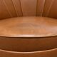 Vintage cognac fringe tub chairs