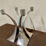 Set of four Italian candlesticks
