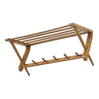 Vintage Mid-Century Design Coatrack from Oak