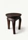 Lobi stool "Tanga" – 3 legs in carved wood – H38, H42 cm