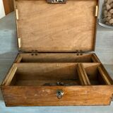Old wooden workshop box