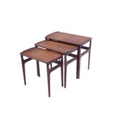 Danish vintage nesting coffee tables by Erling Tovits.