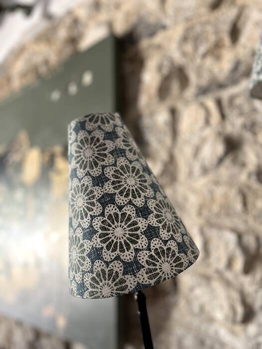 Blue flower floor lamp