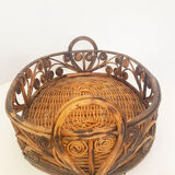 Peacock rattan tray