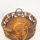 Peacock rattan tray