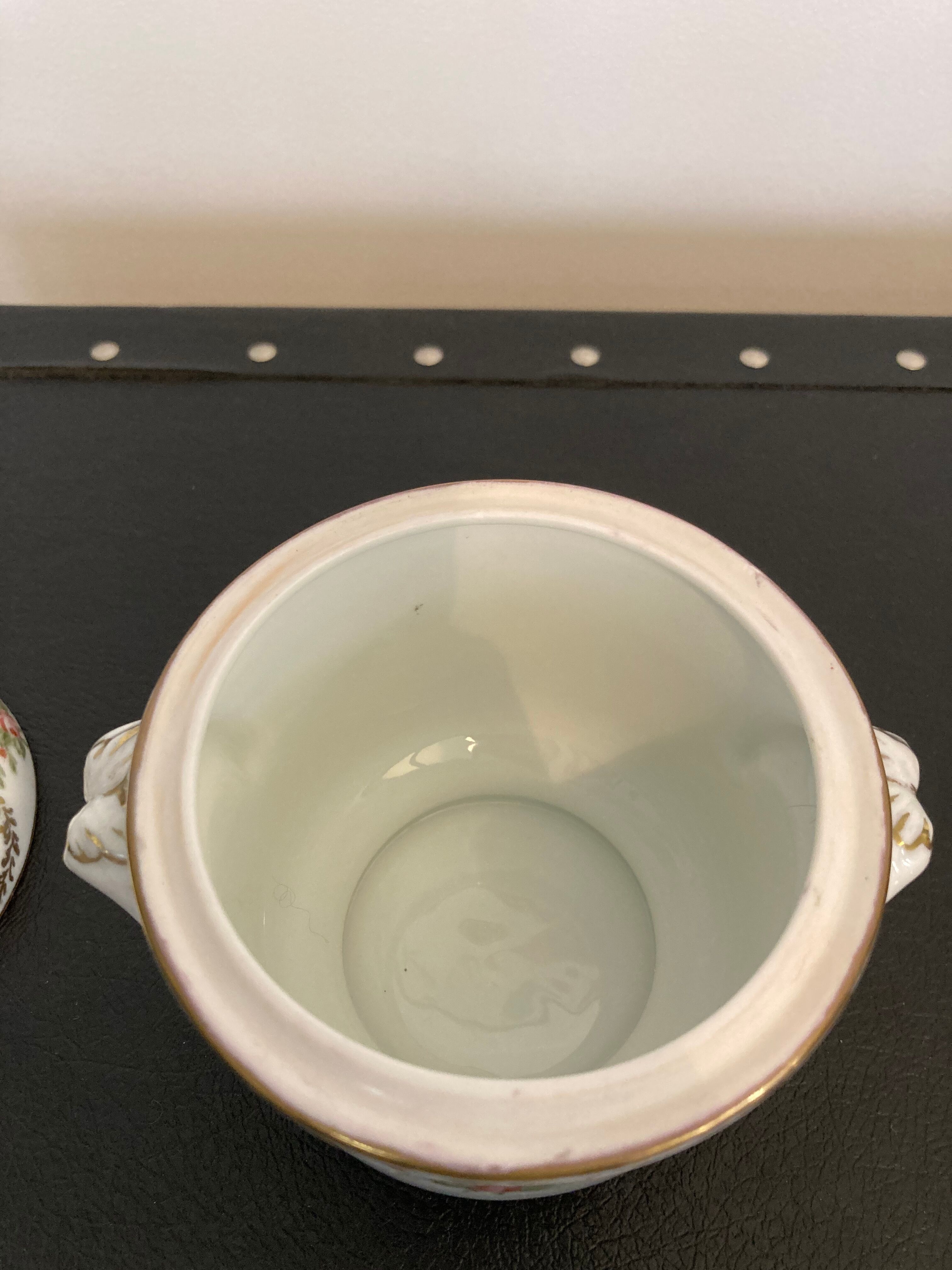 Louis XVI style Chamart Limoges porcelain sugar bowl